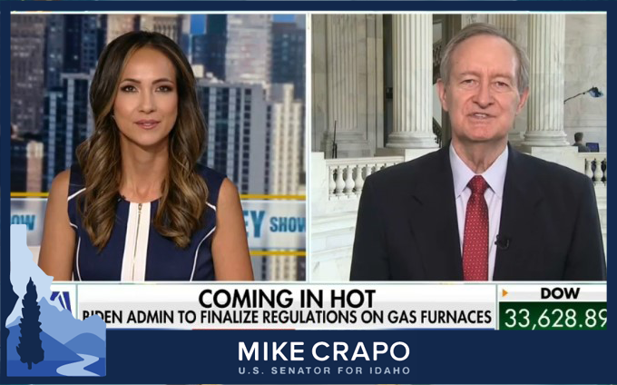 Screenshot of Senator Crapo's interview the Big Money Show on the Fox Business Network.